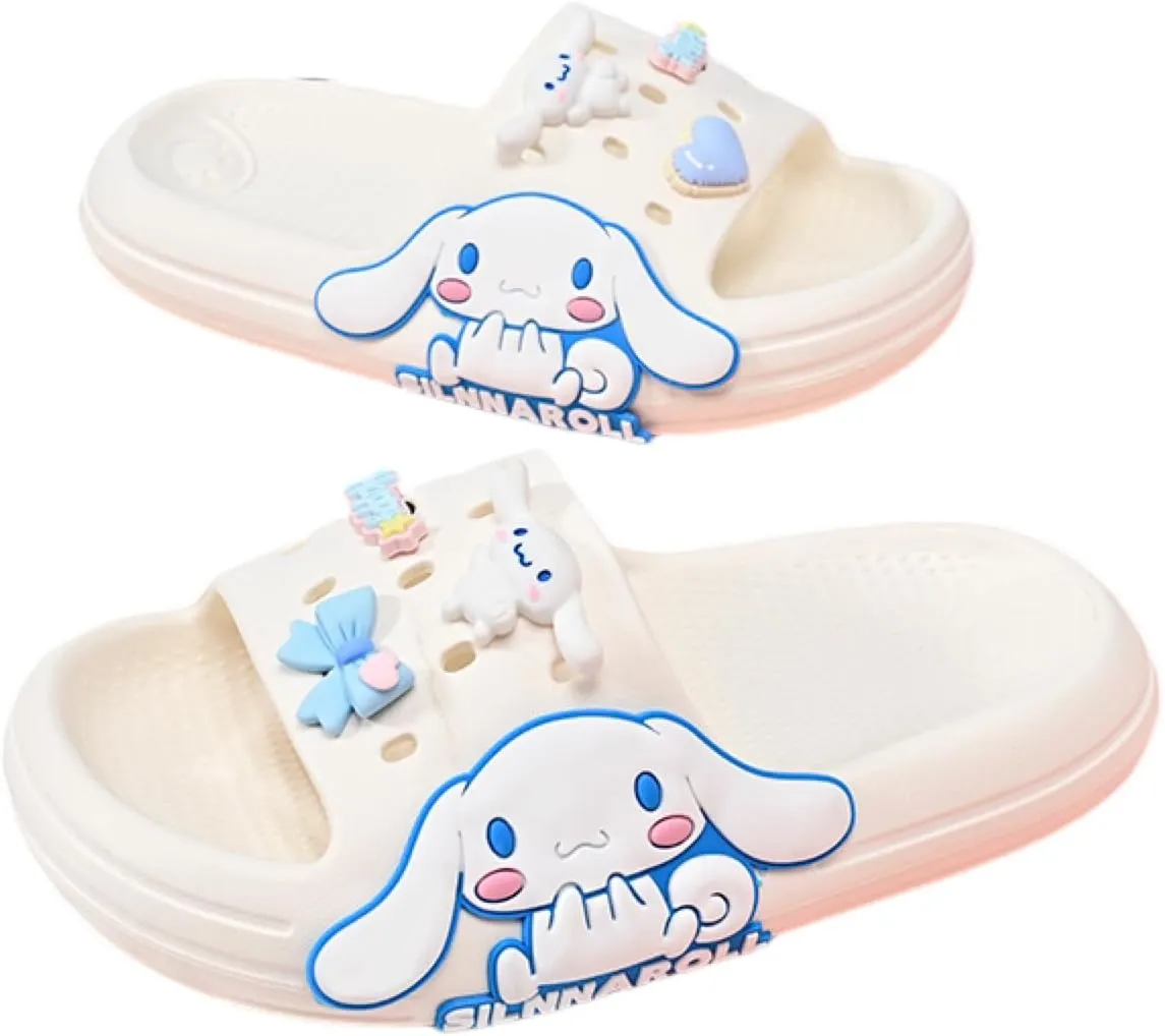 Girls Slippers Cute Cartoon Slides Lightweight Non-Slip Sandals Quick-Drying Shower Slides Shoes for Beach Pool Home