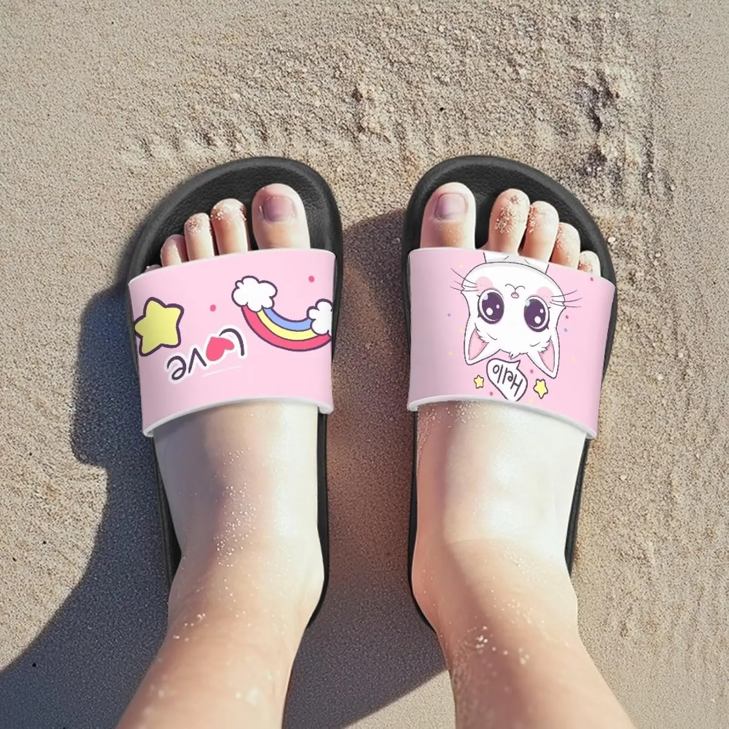 Girls Waterproof Sandals Non Slip Shower Shoes with Quick-Dry Design