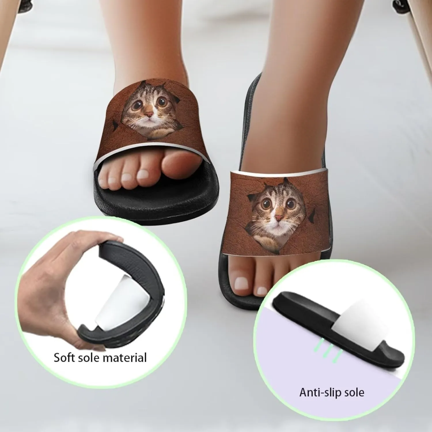 Girls Waterproof Sandals Non Slip Shower Shoes with Quick-Dry Design