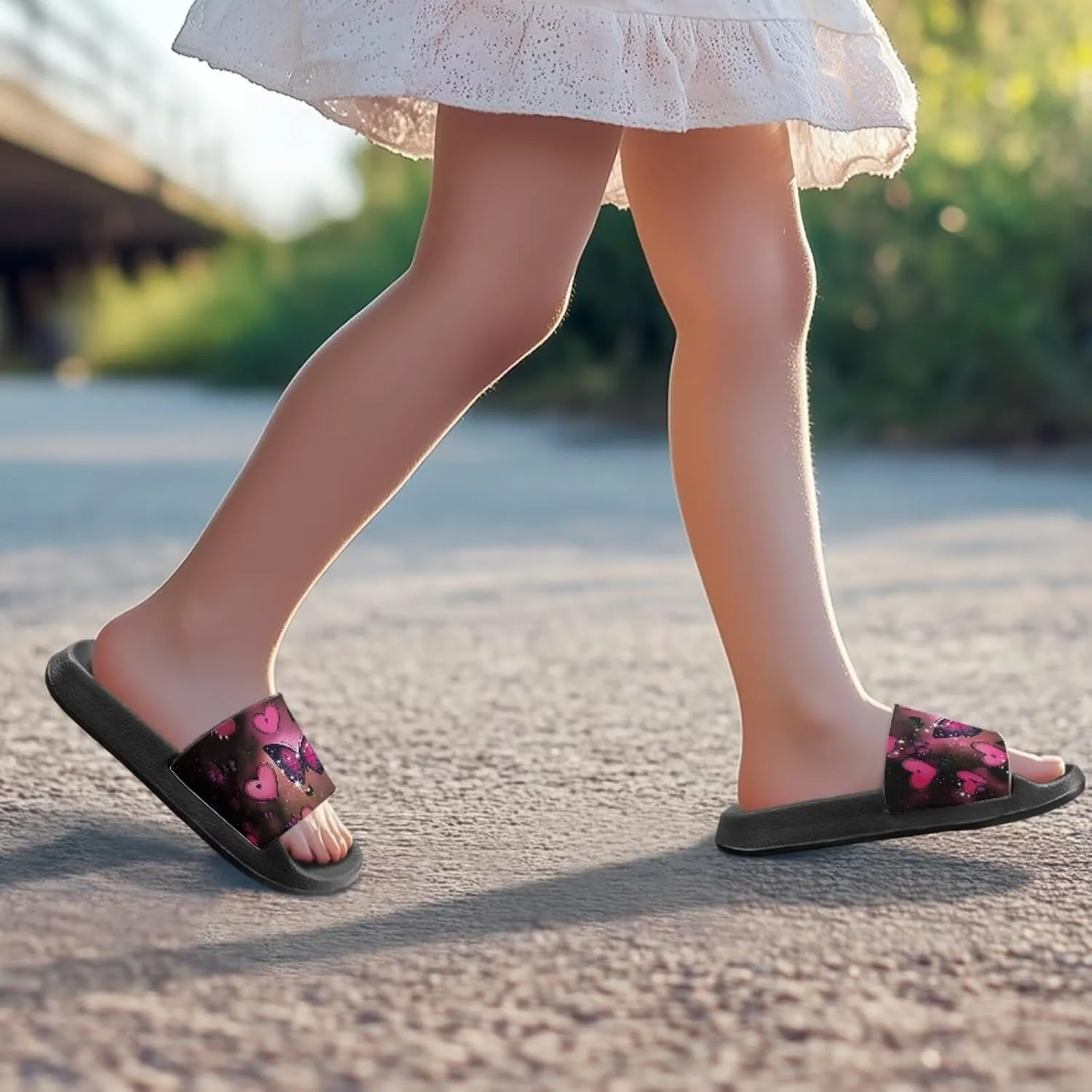 Girls Waterproof Sandals Non Slip Shower Shoes with Quick-Dry Design