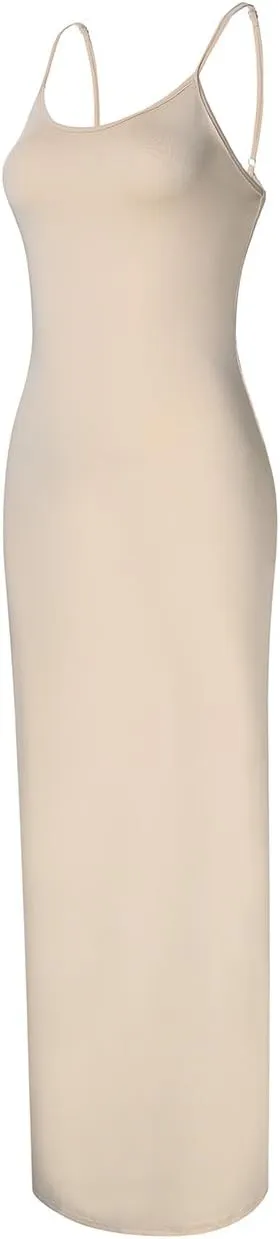 GloryStar Women Full Slip Under Dresses Sleeveless Adjustable Spaghetti Strap Cami Maxi Dress Nightgowns Sleepwear