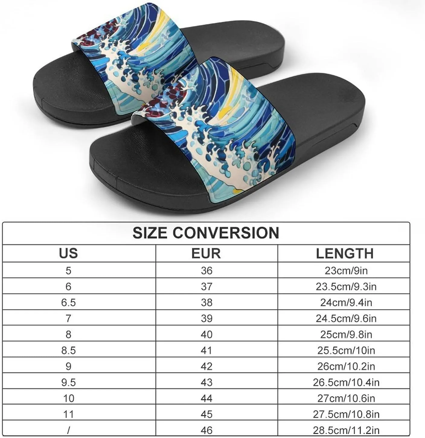 Great Wave Non Slip Slides Sandals for Women Men Quick Drying Shower Shoes for Bathroom Pool Beach