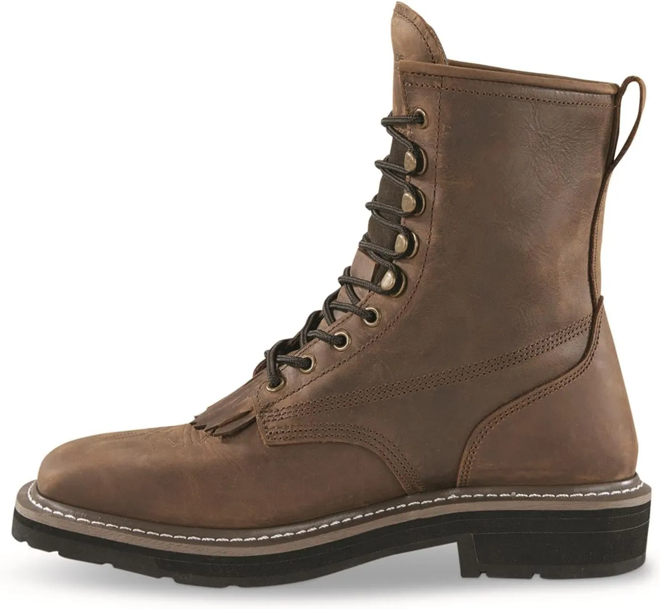 Guide Gear Men's Western Work 2.0 Lace-up Work Boots, Square Toe