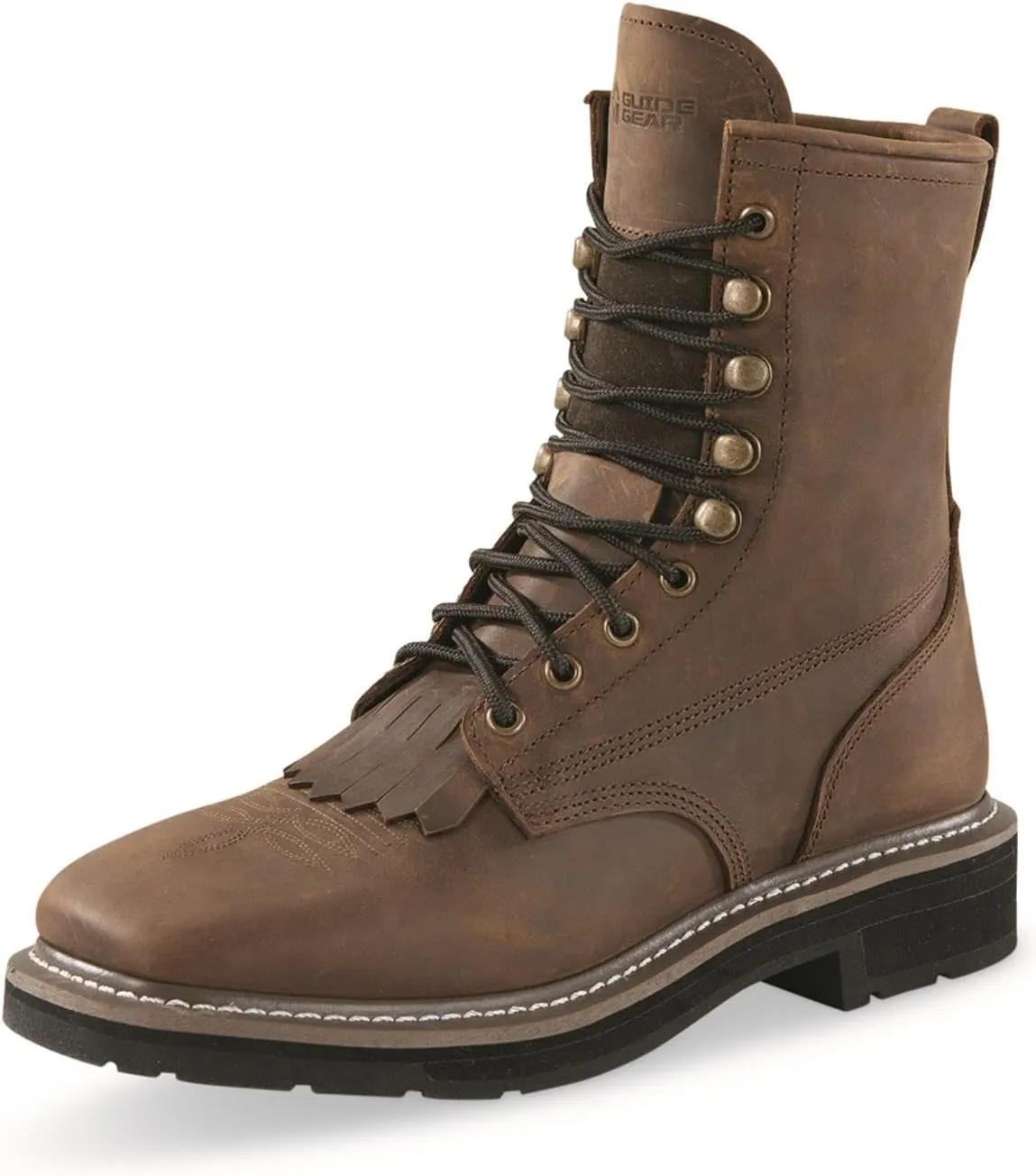 Guide Gear Men's Western Work 2.0 Lace-up Work Boots, Square Toe