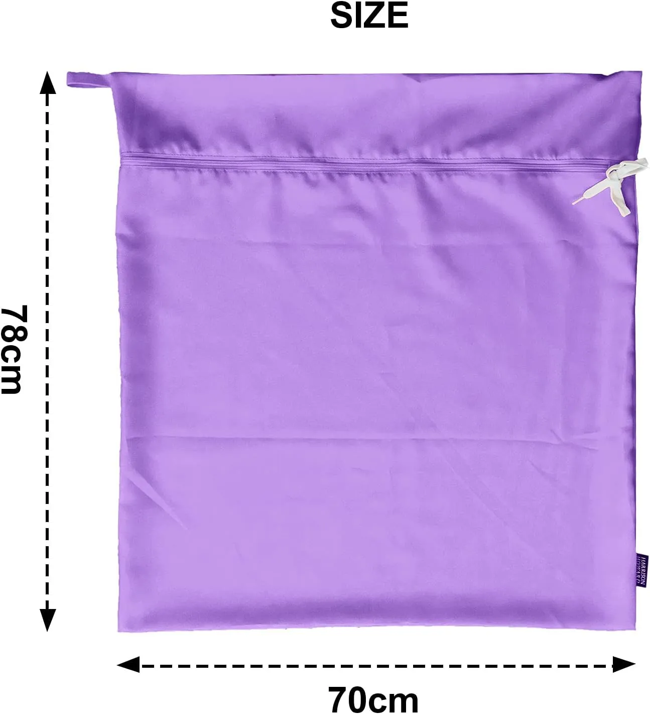 Harrison Howard Pet Washing Bag Dog Cat Horse Hair Laundry Bag for Rug Sheet Boots Pets Laundry Helper Jumbo 48L 78cm x 70cm Light Purple