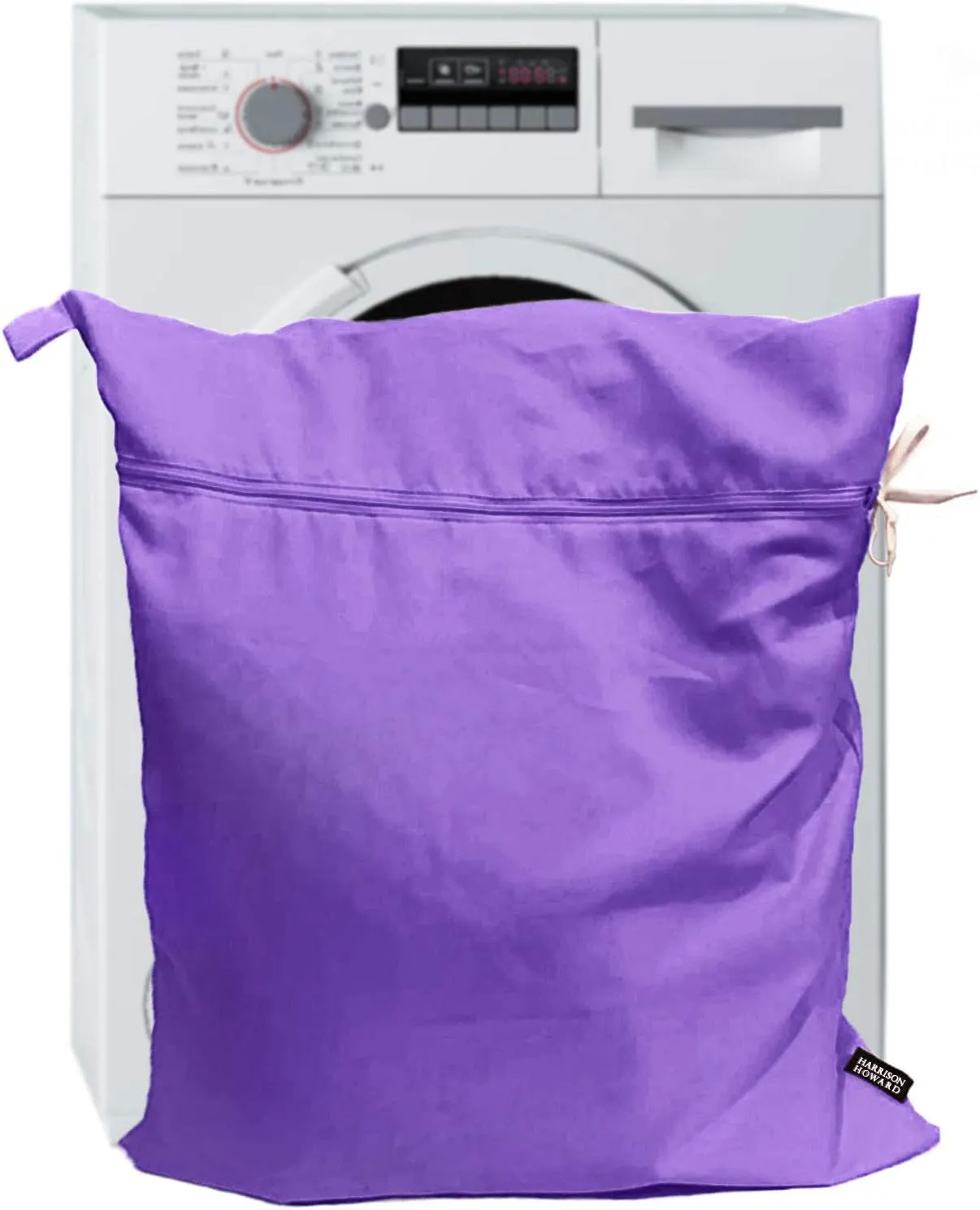 Harrison Howard Pet Washing Bag Dog Cat Horse Hair Laundry Bag for Rug Sheet Boots Pets Laundry Helper Jumbo 48L 78cm x 70cm Light Purple