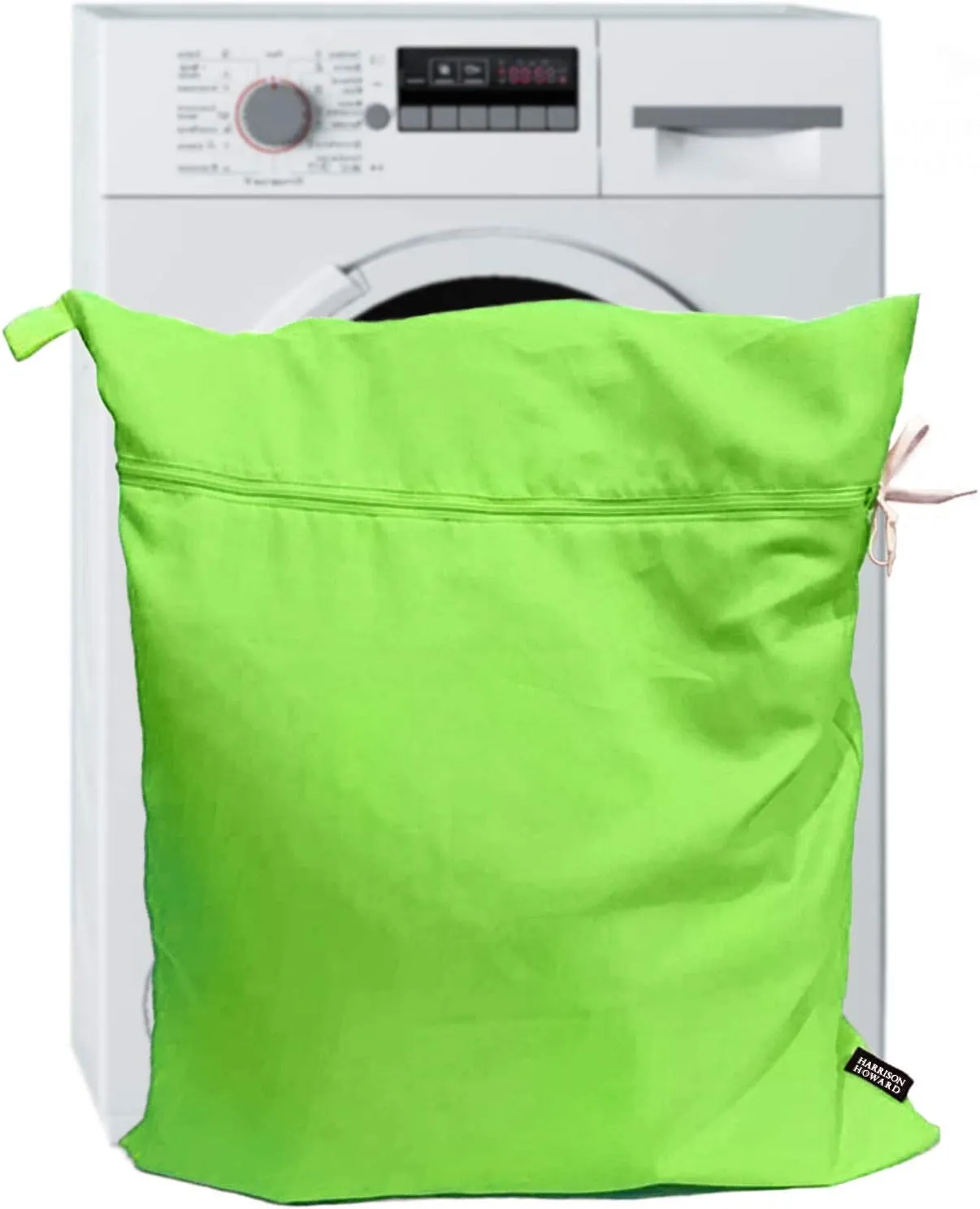 Harrison Howard Pet Washing Bag Dog Cat Horse Hair Laundry Bag for Rug Sheet Boots Pets Laundry Helper Jumbo 48L 78cm x 70cm Neon Green