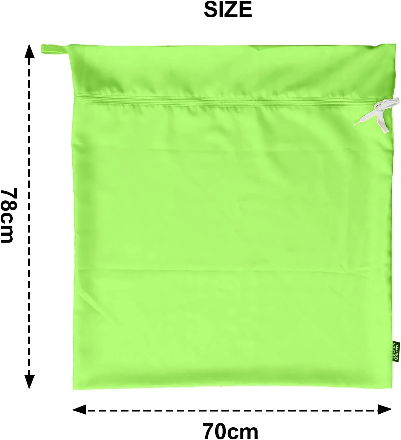Harrison Howard Pet Washing Bag Dog Cat Horse Hair Laundry Bag for Rug Sheet Boots Pets Laundry Helper Jumbo 48L 78cm x 70cm Neon Green
