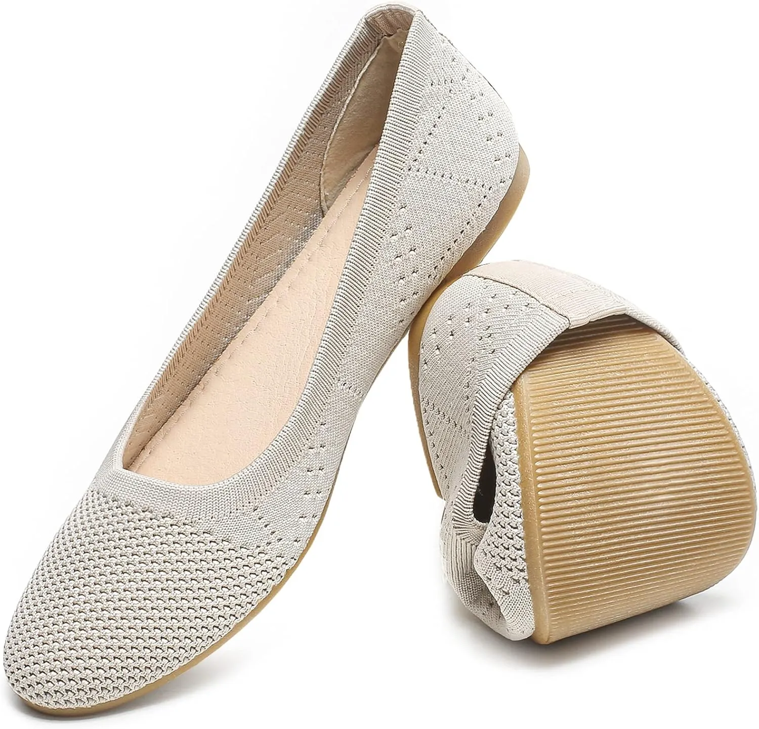HEAWISH Comfortable Round Toe Flats Shoes Women, Slip On Ballet Flats for Women, Casual Women's Flats for Walking