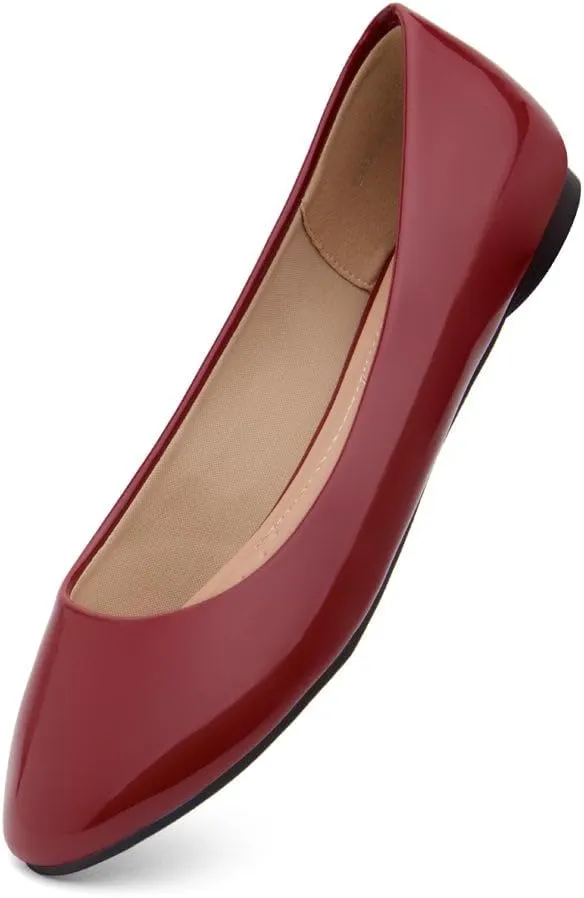 Herstyle Ever Memory Women's Ballet Flats Dressy Flat Shoes Almond Toe Ballerina Comfortable Slip-On Casual Flats for Daily Wear Work Office and Party