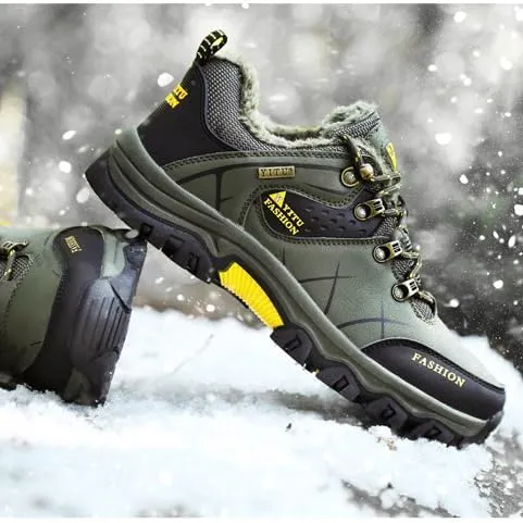 Hiking Boots Mens Winter Boots Snow Shoes Casual Lightweight Waterproof Snow Boots All-Terrain Breathable Outdoor Ankle Boots Trekking Hiking Shoes hiking boots men hiking boots