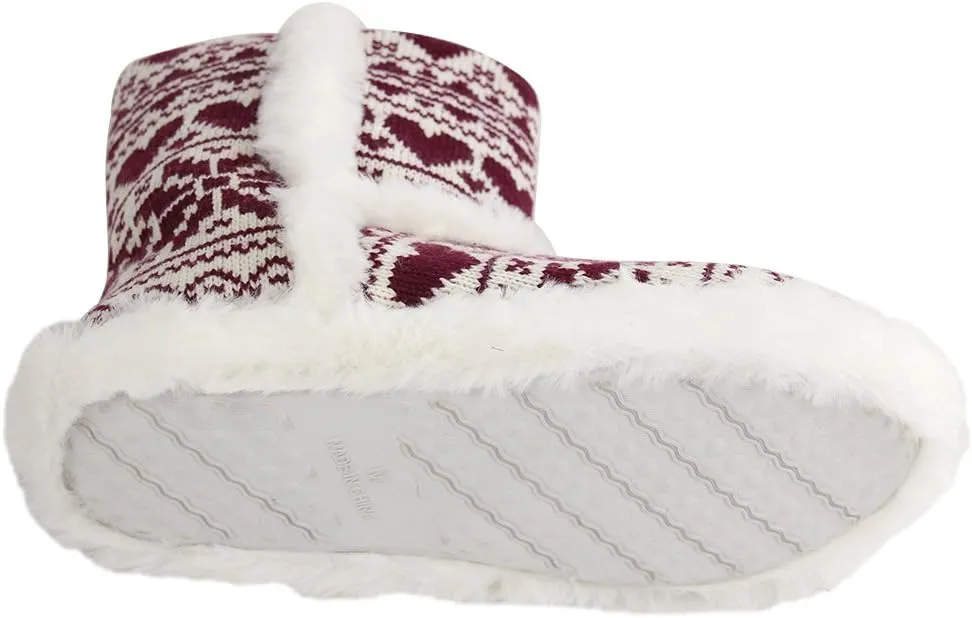 Home Slipper Women's Cute Fun Fuzzy Pom Pom Bedroom Booties Slippers Indoor Boots Slippers
