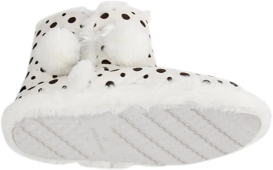Home Slipper Women's Cute Fun Fuzzy Pom Pom Bedroom Booties Slippers Indoor Boots Slippers