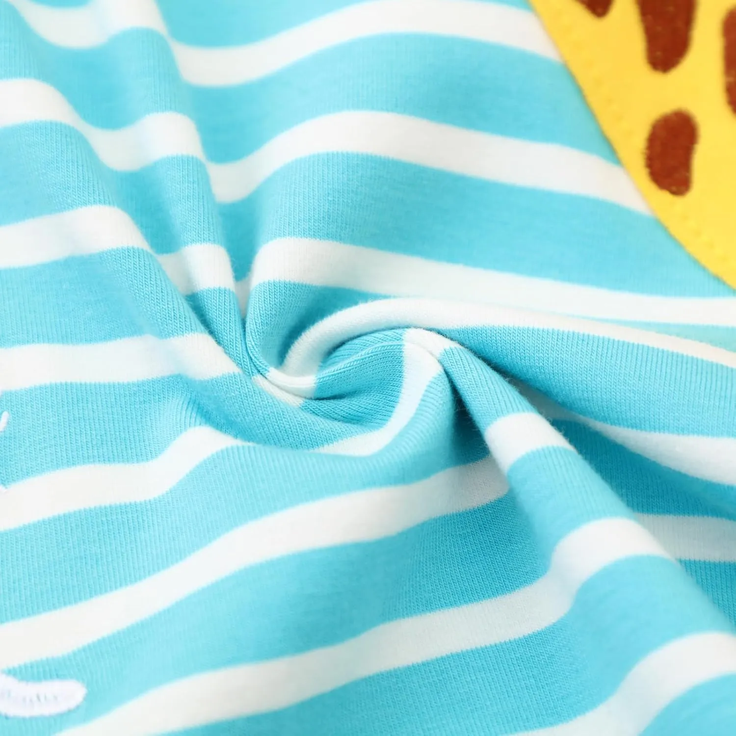 Hongshilian Toddler Girls Casual Cotton Dress Cartoon Appliques Short Sleeve Summer Playwear Dresses