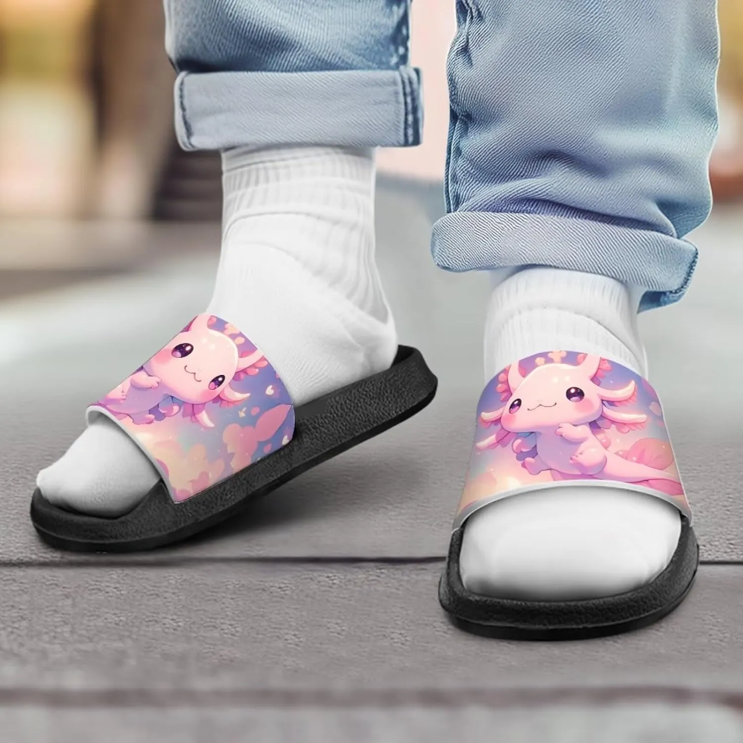 Howilath Kids Slide Sandal Non-Slip Open Toe Slippers Quick Dry Beach Shoes Unisex Child Summer Sandals