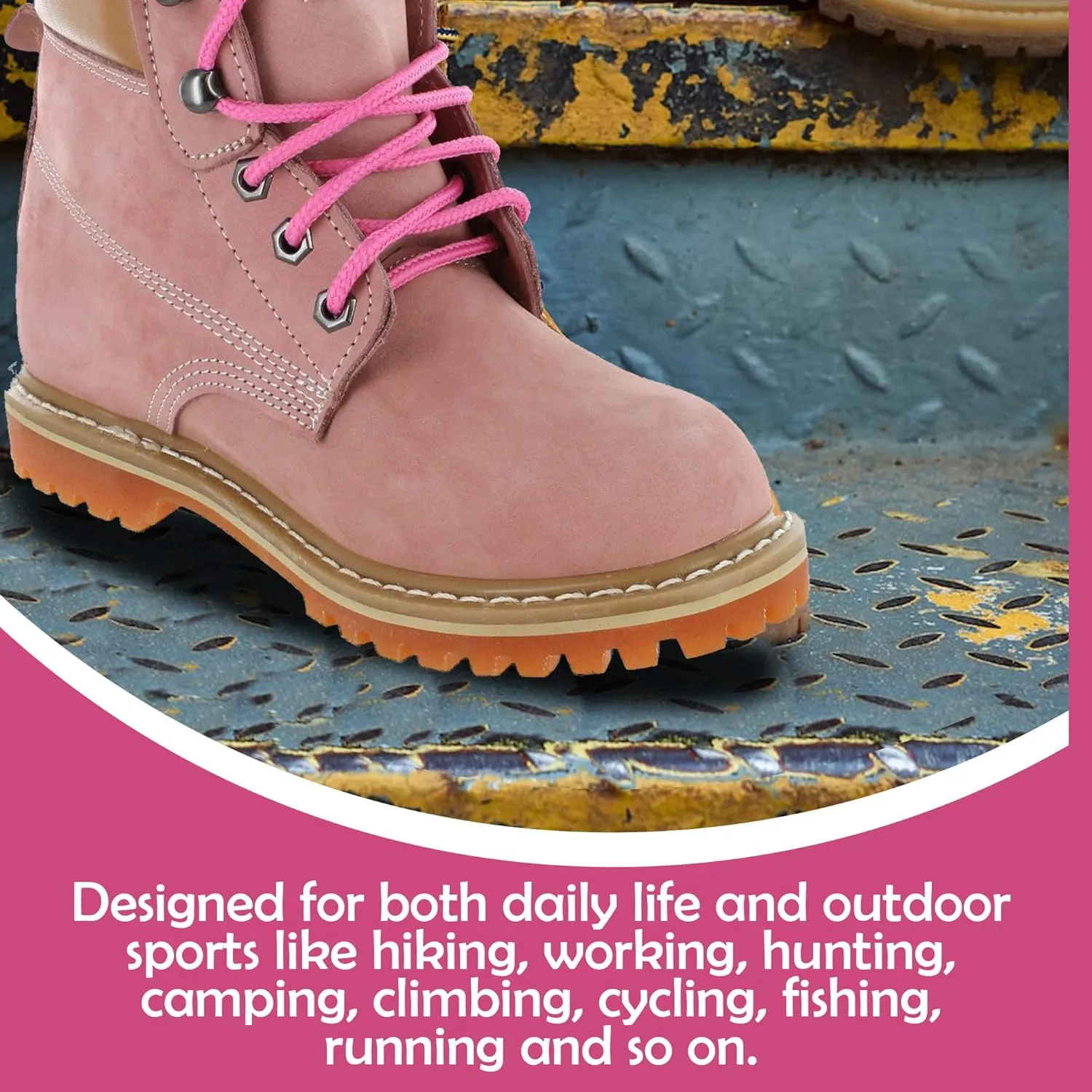 II Soft Toe Work Boots - Light Pink