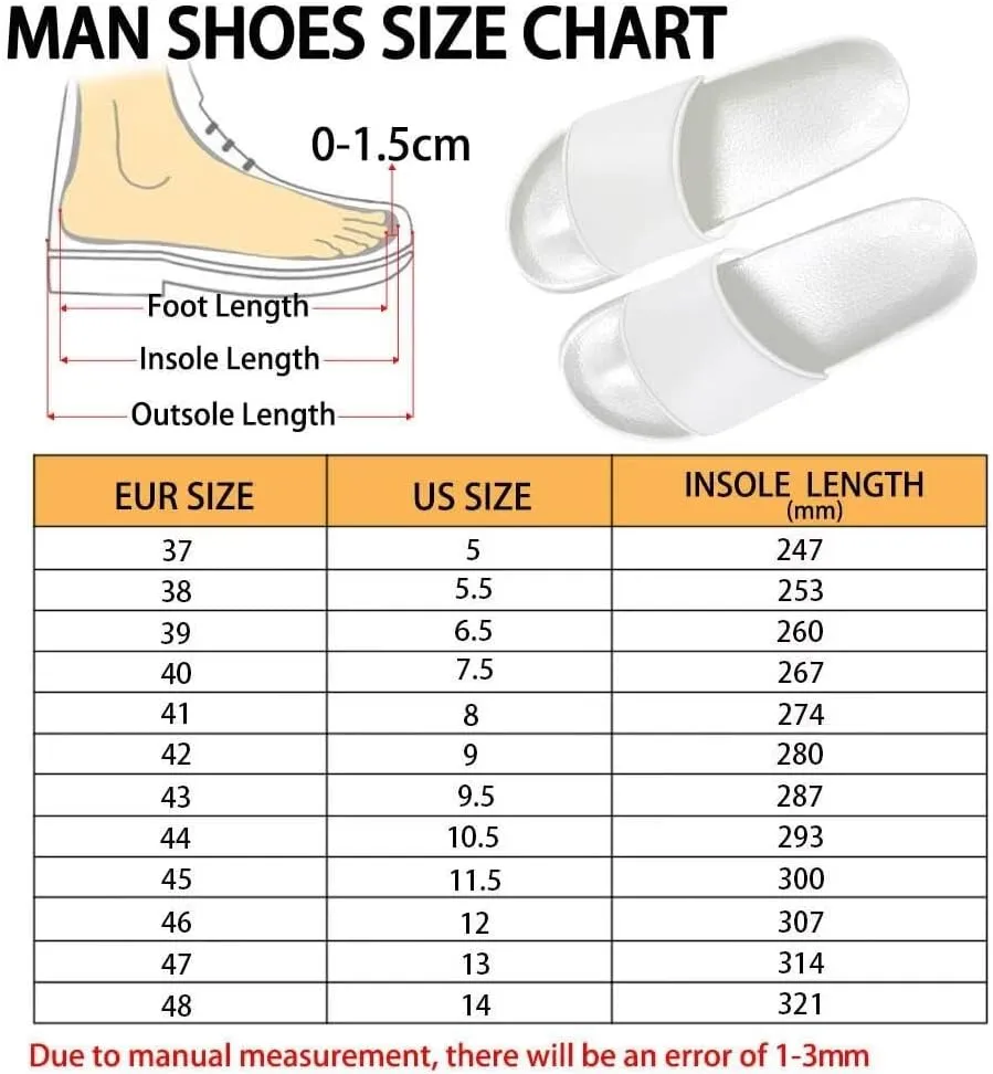 INSTANTARTS Women's Slide Sandals Non-slip Comfortable Bathroom Shower Slippers Slip-on Flip Flops