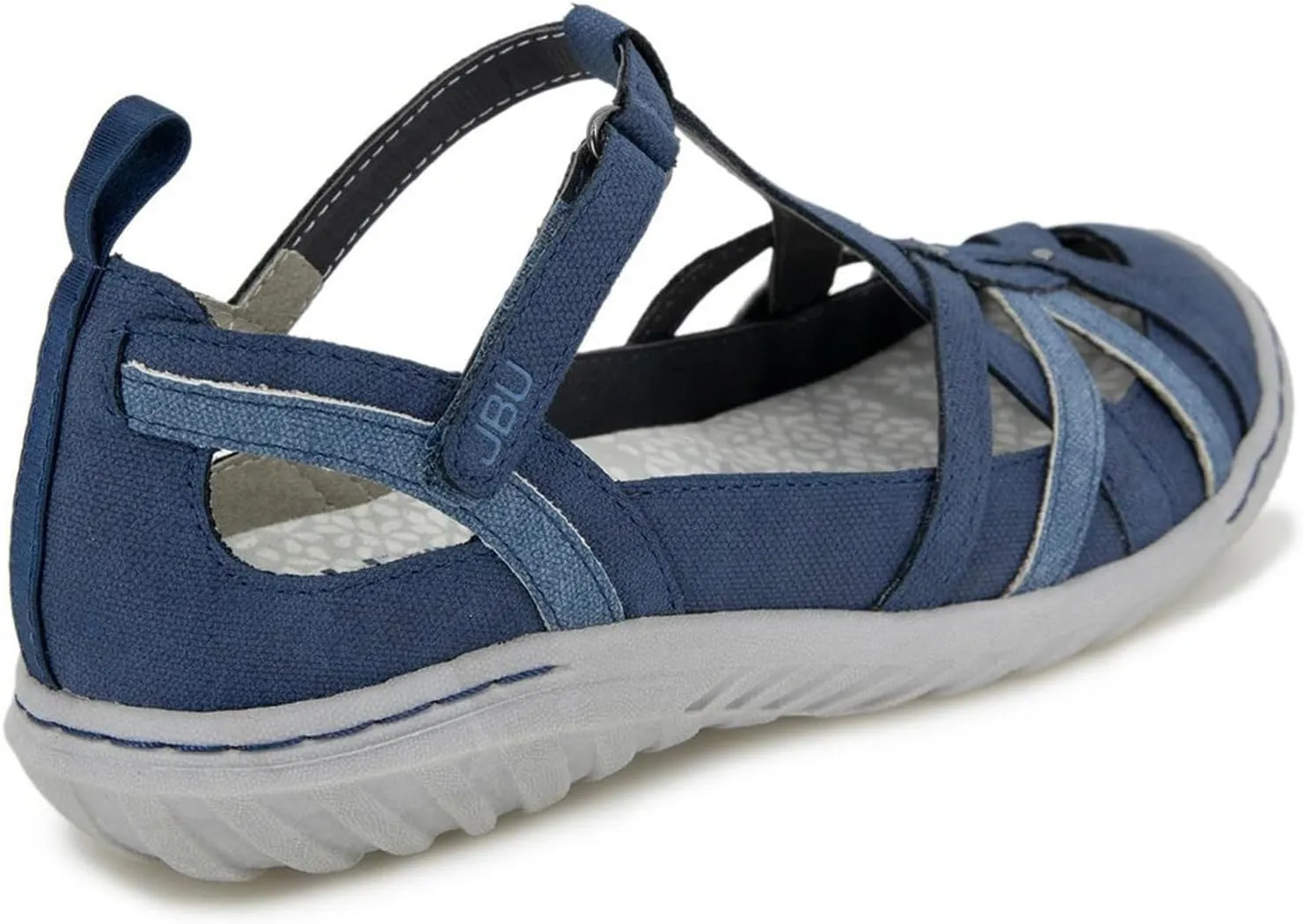 JBU Womens Dove T-Strap Flats Casual - Black