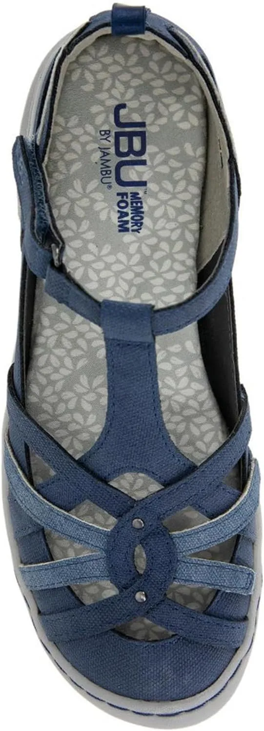 JBU Womens Dove T-Strap Flats Casual - Black