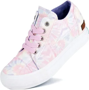 JENN ARDOR Wedge Sneakers for Women Fashion Canvas Shoes Casual Platform Hidden Heel Womens Slip On Sneaker Non Slip Side Zipper