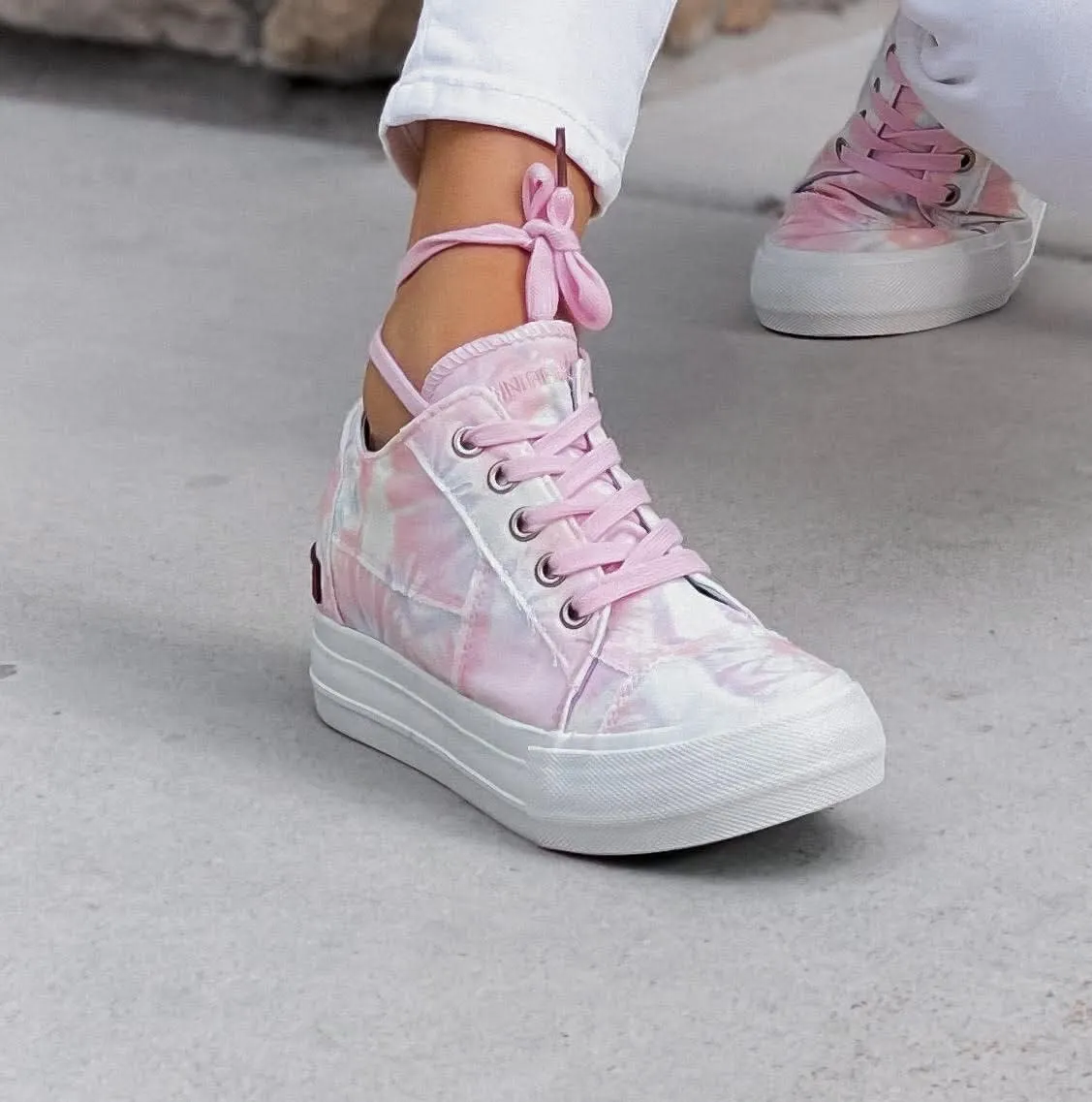 JENN ARDOR Wedge Sneakers for Women Fashion Canvas Shoes Casual Platform Hidden Heel Womens Slip On Sneaker Non Slip Side Zipper
