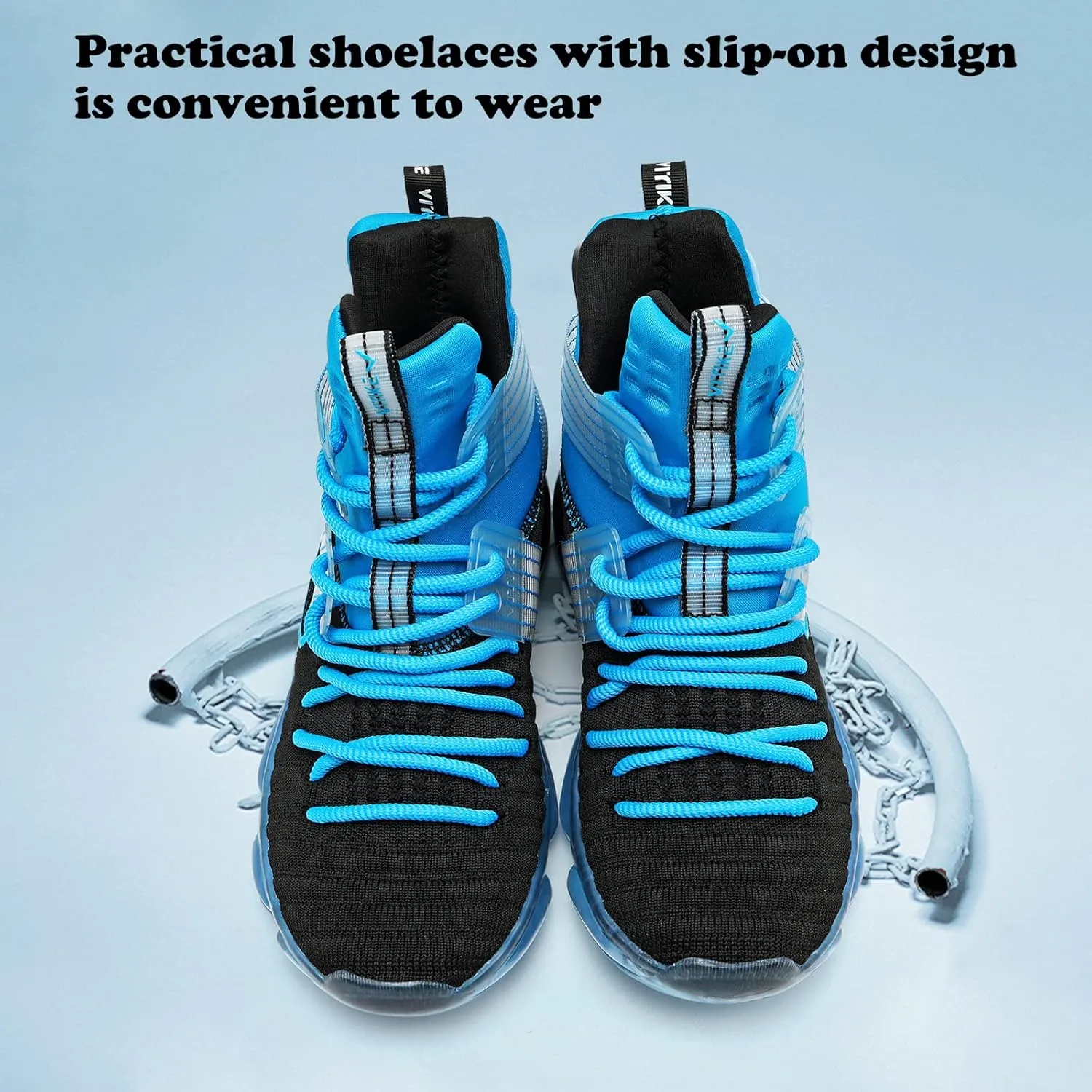 JMFCHI Kids Basketball Shoes High-top Sports Shoes Sneakers Durable Lace-up Non-Slip Running Shoes Secure for Little Kids Big Kids and Boys Girls