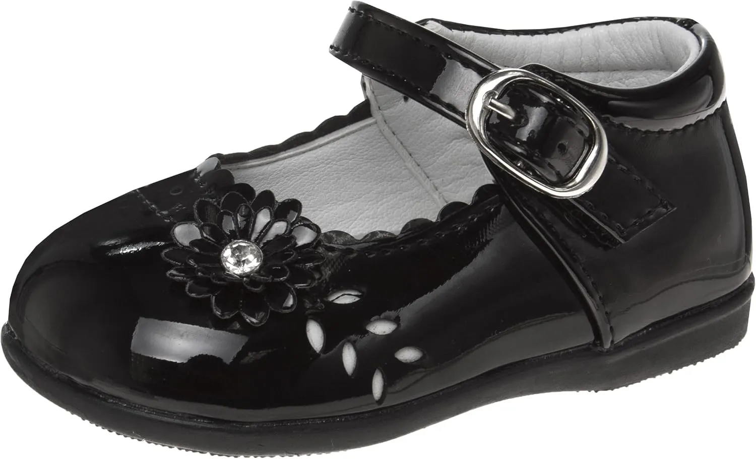 Josmo Baby Girls Mary Jane Flats Slipon - Newborn Infant Formal Dress Shoes School Uniform - (Size 3-8 Infant-Toddlers)