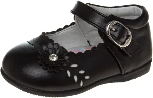 Josmo Baby Girls Mary Jane Flats Slipon - Newborn Infant Formal Dress Shoes School Uniform - (Size 3-8 Infant-Toddlers)