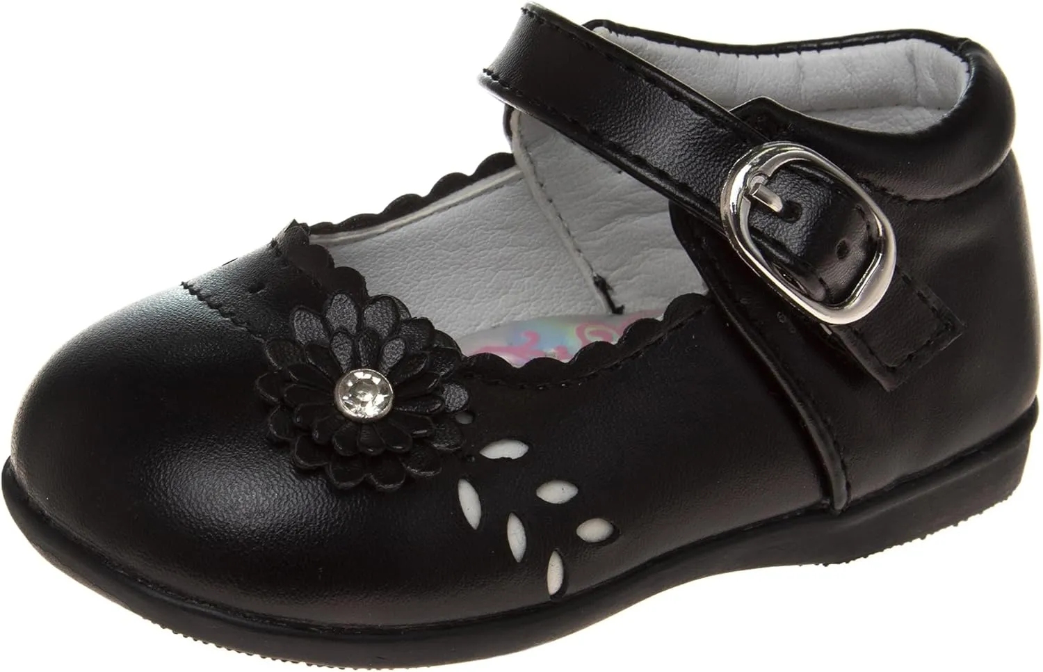 Josmo Baby Girls Mary Jane Flats Slipon - Newborn Infant Formal Dress Shoes School Uniform - (Size 3-8 Infant-Toddlers)