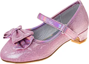 Josmo Girls Sparkly Dress Bow Sandals - Formal Party Wear Shoes