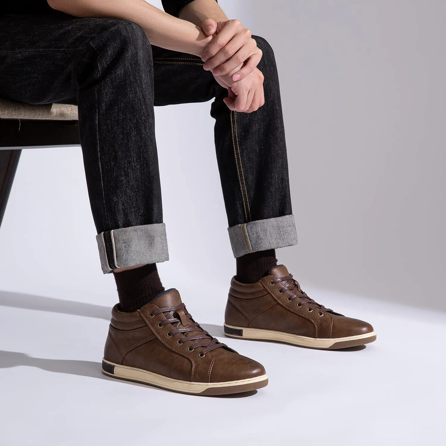 Jousen Men's Fashion Sneakers High Top Dress Sneakers Causal Shoes for Men