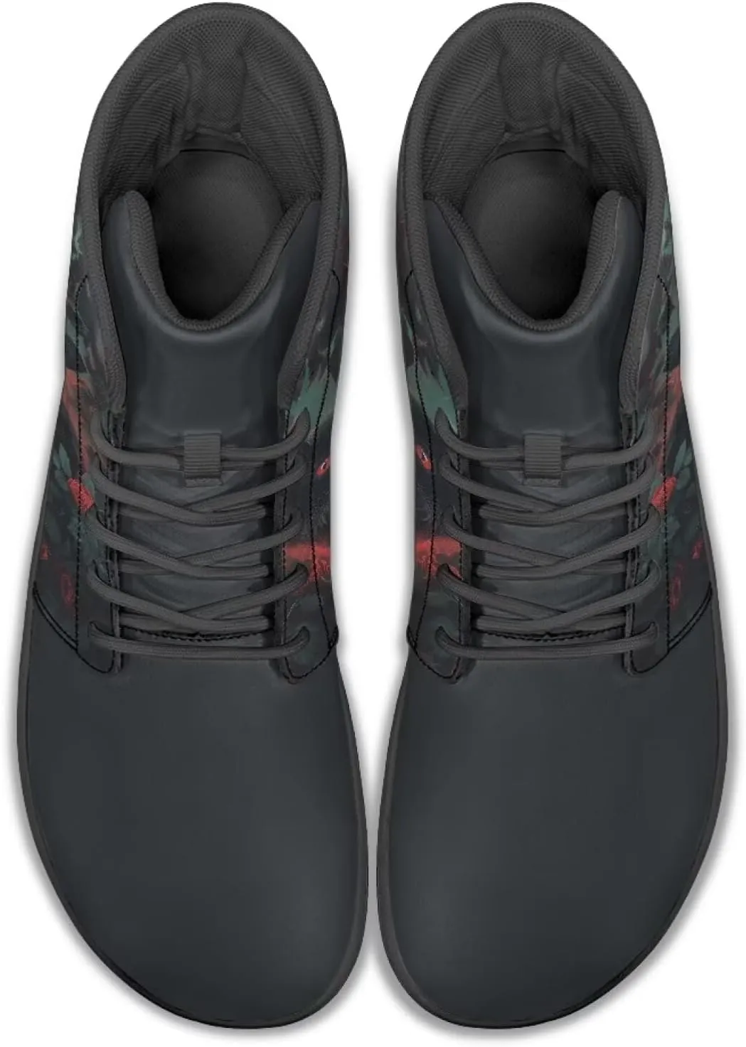 JoyLamoria Unisex High Top Sneakers Mandala Style Leather Shoes Lace-up Comfortable Casual Fashion Sneakers