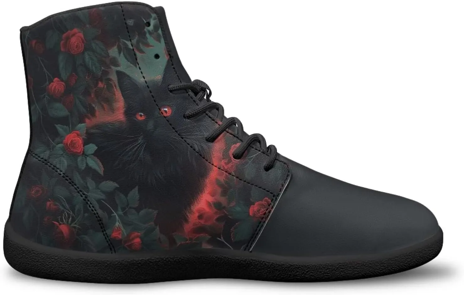 JoyLamoria Unisex High Top Sneakers Mandala Style Leather Shoes Lace-up Comfortable Casual Fashion Sneakers