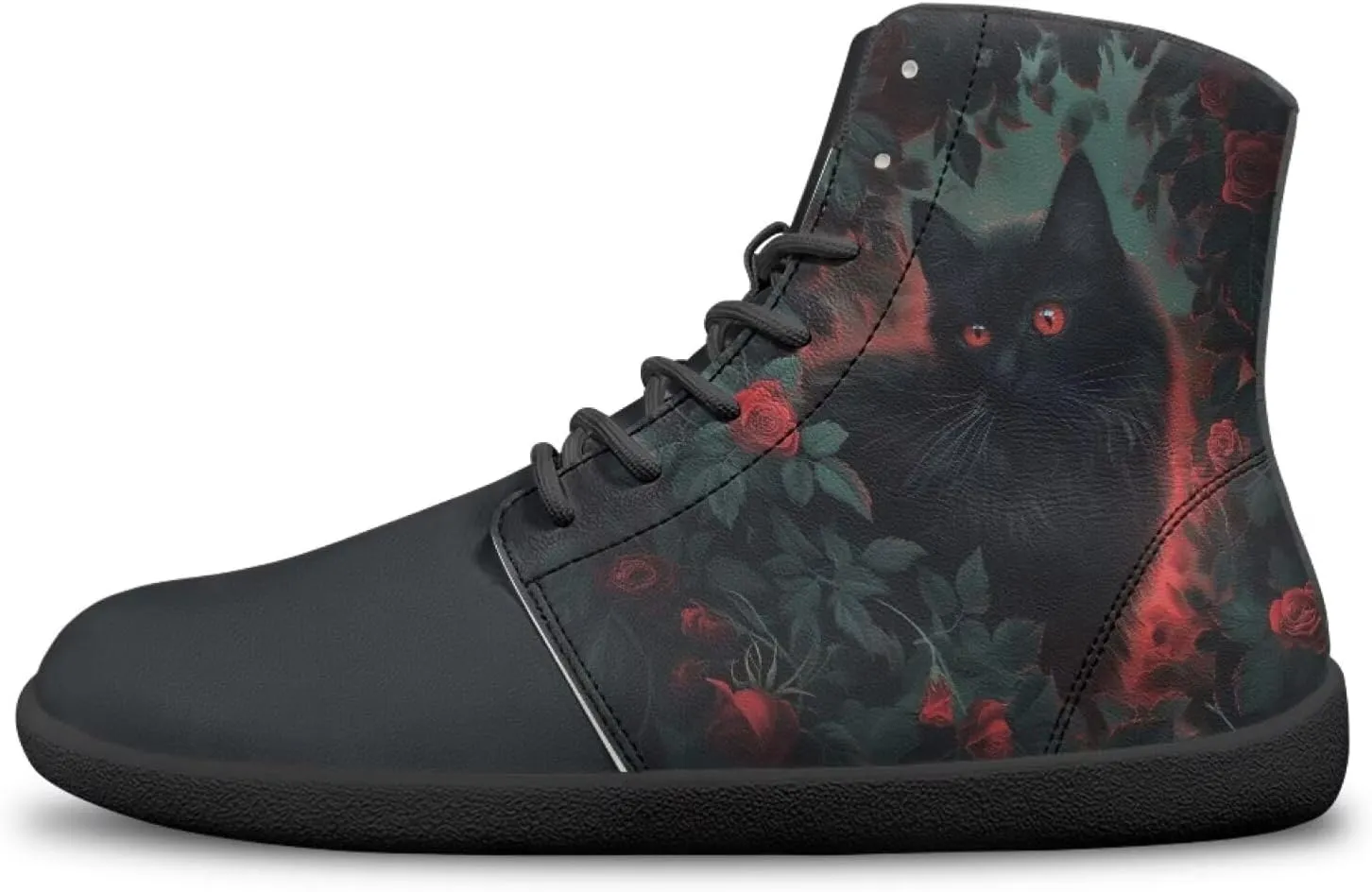 JoyLamoria Unisex High Top Sneakers Mandala Style Leather Shoes Lace-up Comfortable Casual Fashion Sneakers