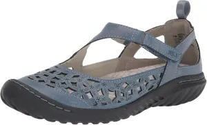 JSport by Jambu Womens Bellerose Mary Jane Flat, Denim, 8 US
