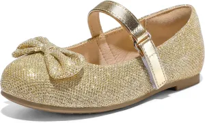 K KomForme Girl's Ballet Flats Non-Slip Soft Mary Jane Walking Party Dress Shoes for Toddler/Little Kid/Big Kid