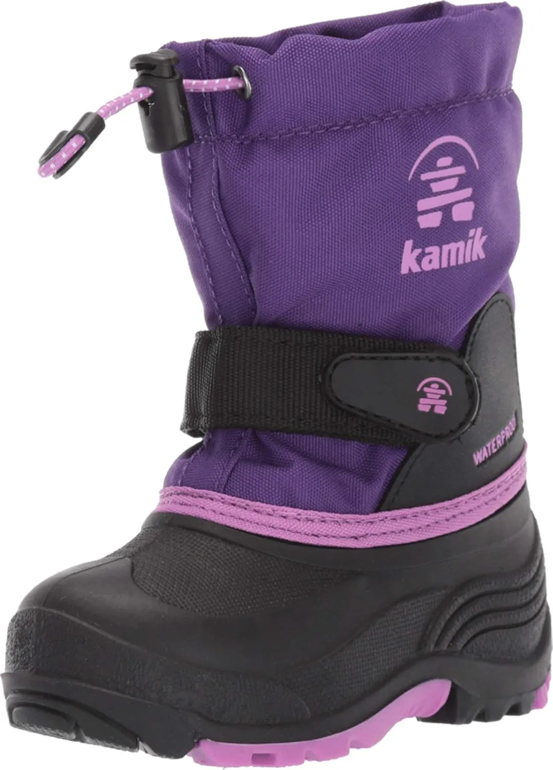 Kamik Kids Waterbug 5, Waterproof Winter Boots,Dark Olive,