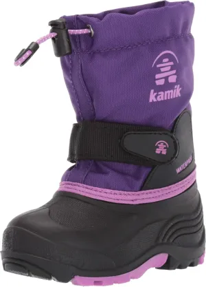Kamik Kids Waterbug 5, Waterproof Winter Boots,Dark Olive,