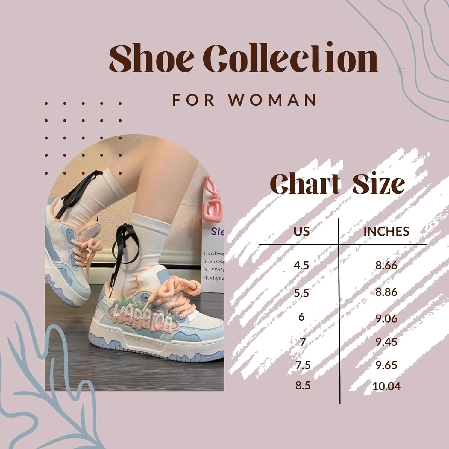 Kawaii Platform Shoes - Chunky Sneakers for Women, Breathable Mesh Platform Shoes, Aesthetic Shoes, Alphabet Elements