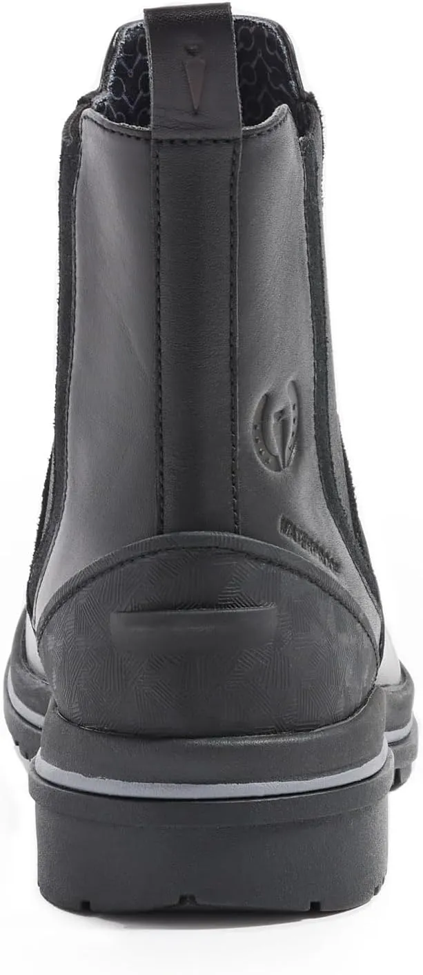 Kerrits Coachella Pull On Waterproof Barn Boot – Easy Care, Slip-On Leather Barn Work Boots, Wide Footbed, 1" Heel