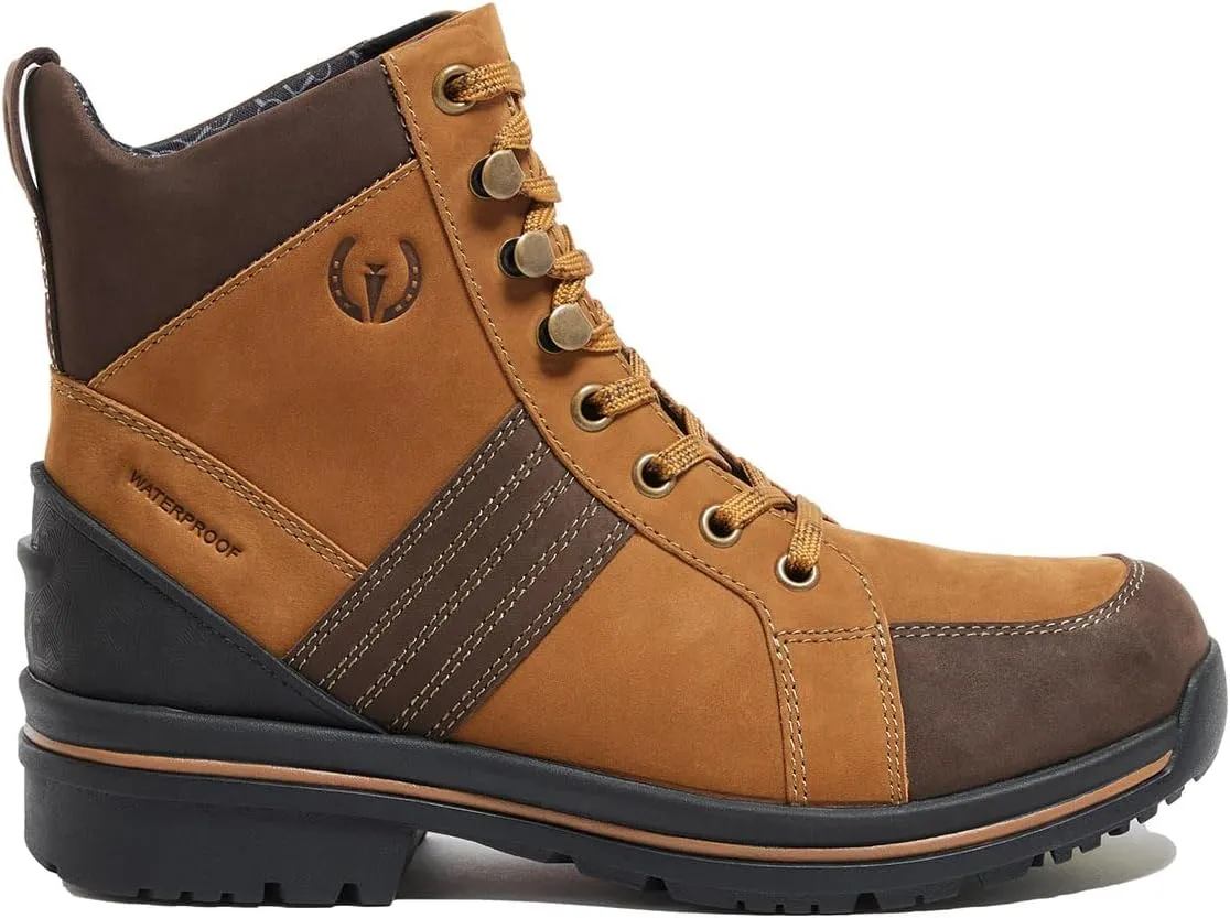 Kerrits Trail Blazer Lace Up Waterproof Barn Boot – Women's Leather Horse Riding & Hiking Boots, Wide Footbed, 1" Heel