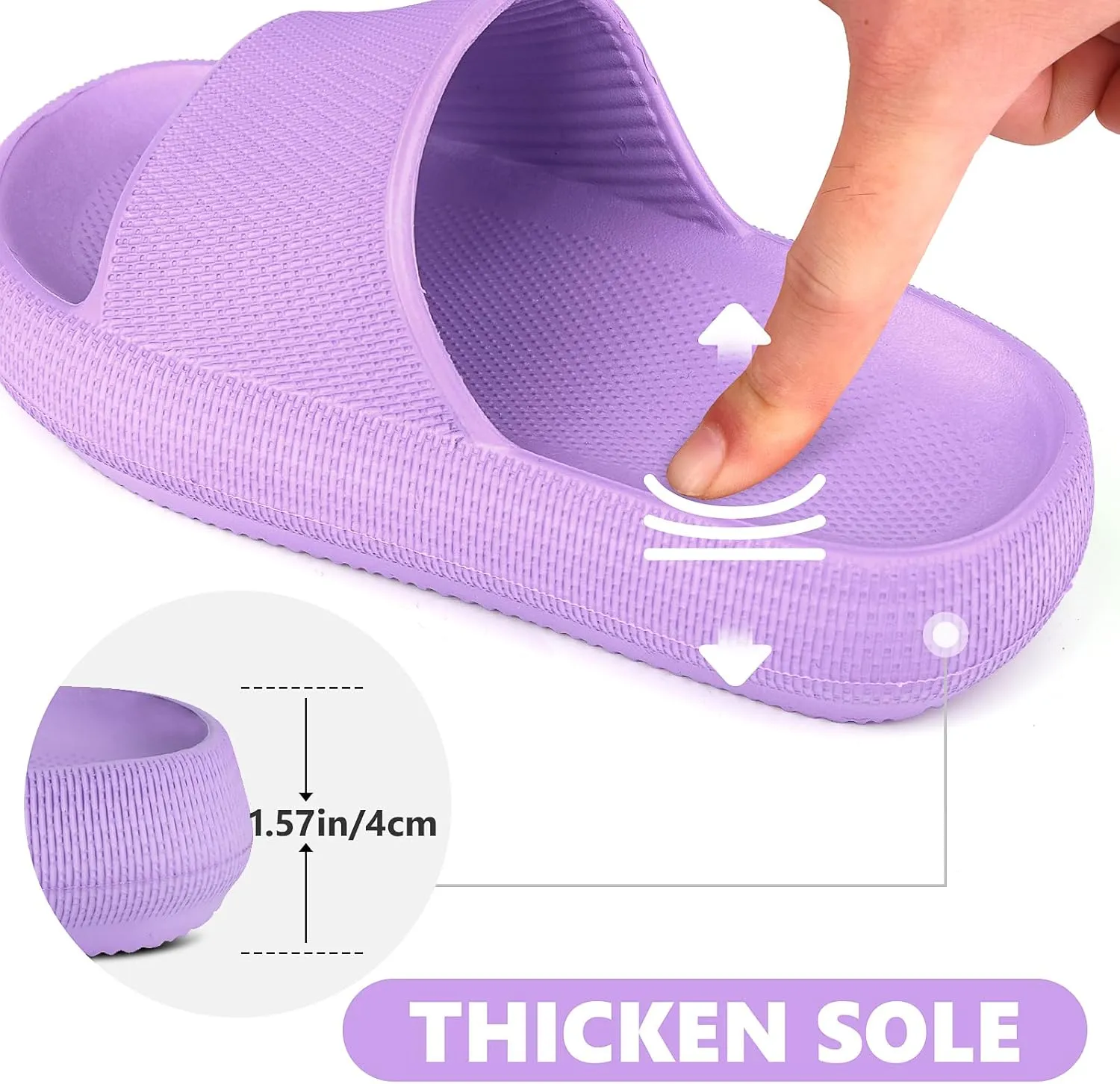 Kids Cloud Slides丨Pillow Sandals for Boys Girls丨Quick Drying Bathroom Shower Sandals丨Summer Beach Pool Slippers| Thick Sole Non-Slip