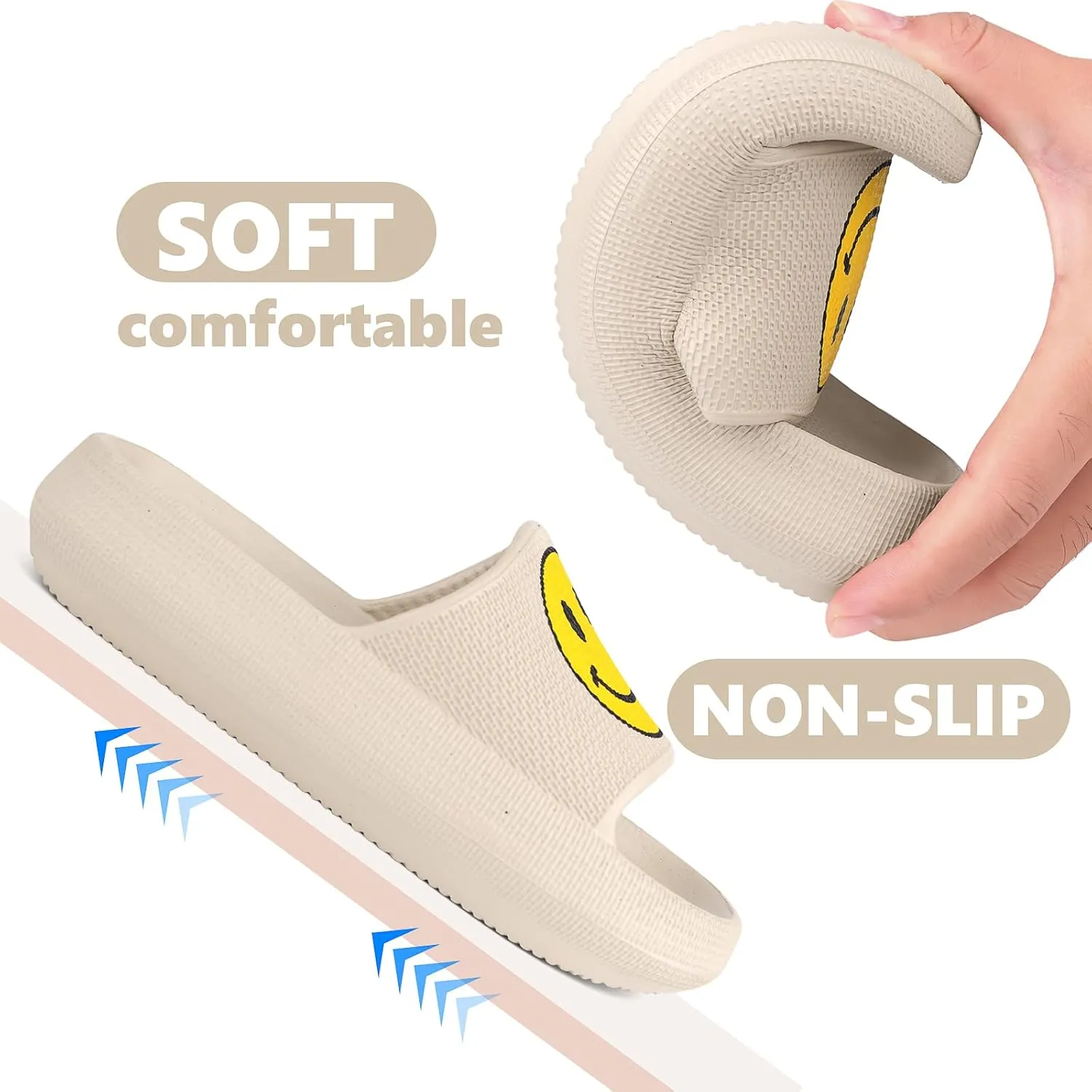 Kids Cloud Slides丨Pillow Sandals for Boys Girls丨Quick Drying Bathroom Shower Sandals丨Summer Beach Pool Slippers| Thick Sole Non-Slip