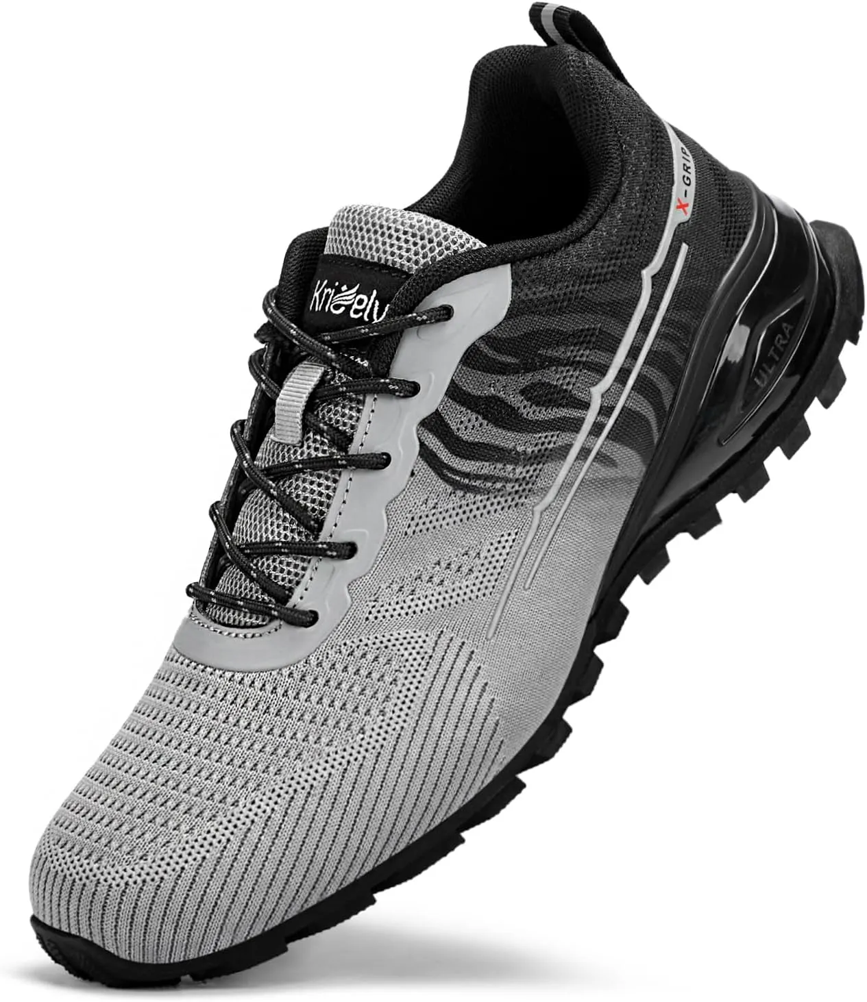 Kricely Men's Trail Running Shoes Fashion Walking Hiking Sneakers for Men Tennis Cross Training Shoe Outdoor Snearker Mens Casual Workout Footwear