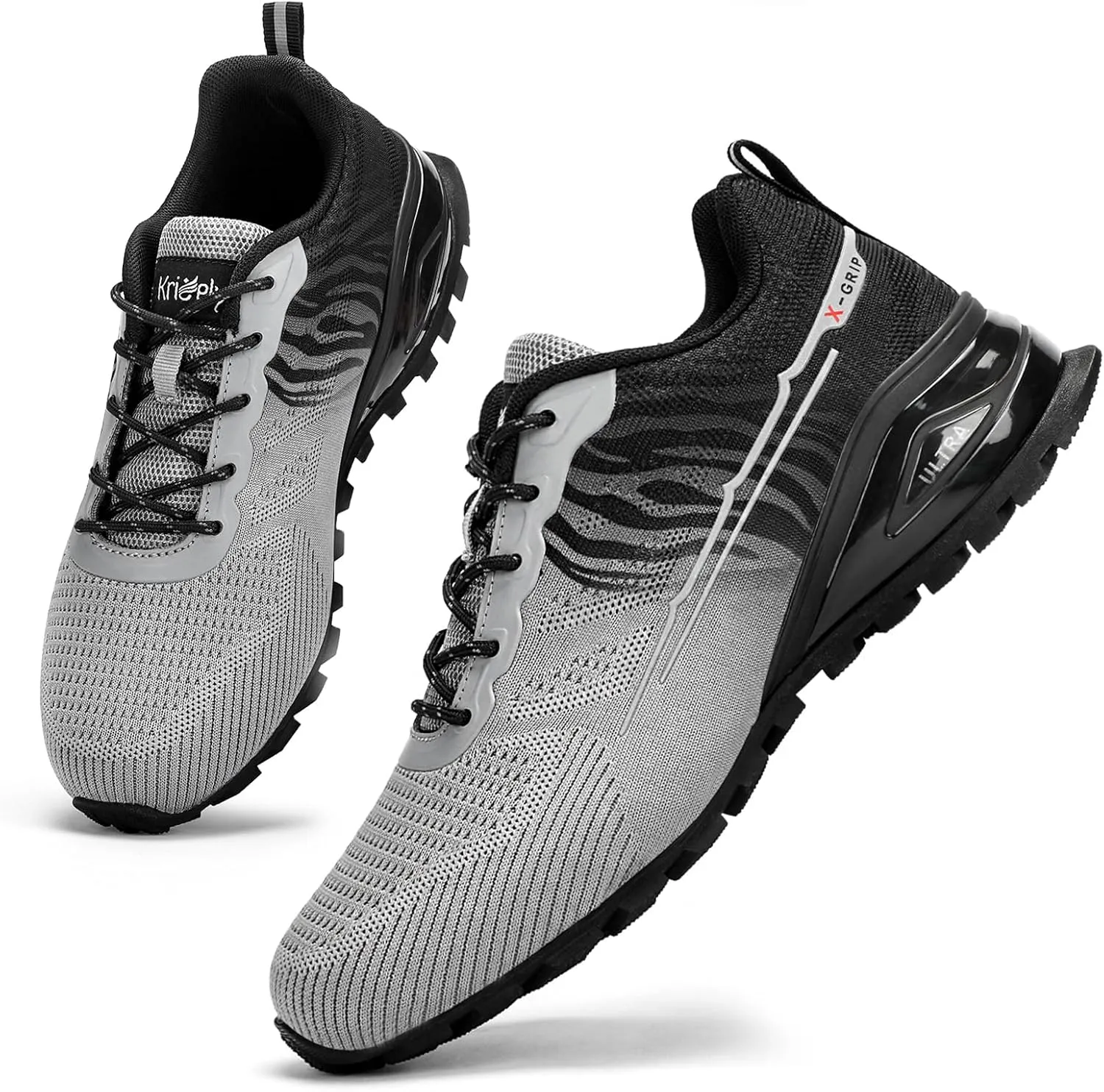 Kricely Men's Trail Running Shoes Fashion Walking Hiking Sneakers for Men Tennis Cross Training Shoe Outdoor Snearker Mens Casual Workout Footwear