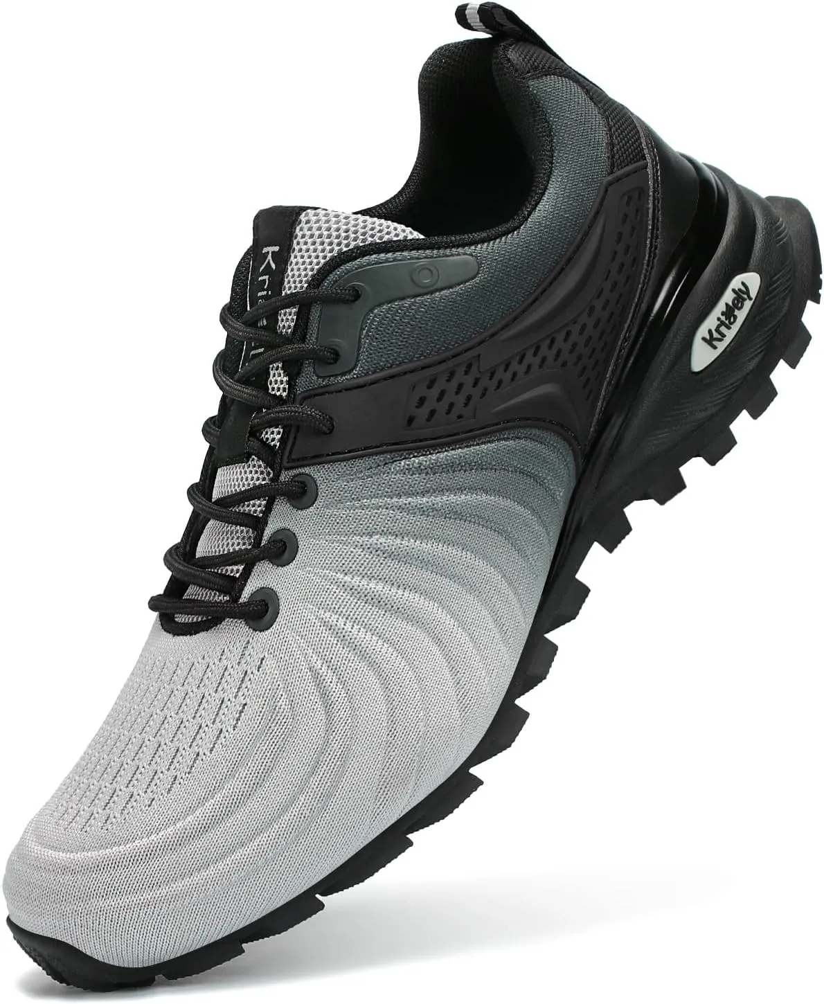Kricely Men's Walking Shoes Breathable Lightweight Fashion Sneakers Non Slip Sport Gym Jogging Trail Running Shoes