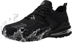 LARNMERN Steel Toe Shoes for Men Waterproof Slip Resistant Work Sneakers Athletic Durable Lightweight Comfortable Water Resistant Indestructible Construction Tennis Air Cushion