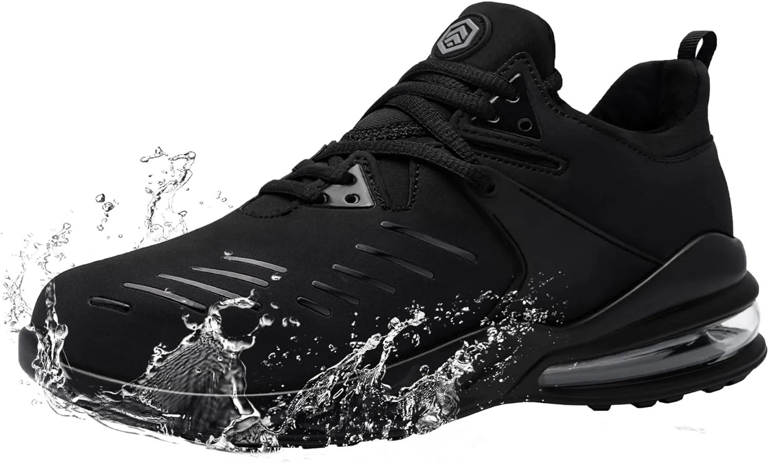 LARNMERN Steel Toe Shoes for Men Waterproof Slip Resistant Work Sneakers Athletic Durable Lightweight Comfortable Water Resistant Indestructible Construction Tennis Air Cushion