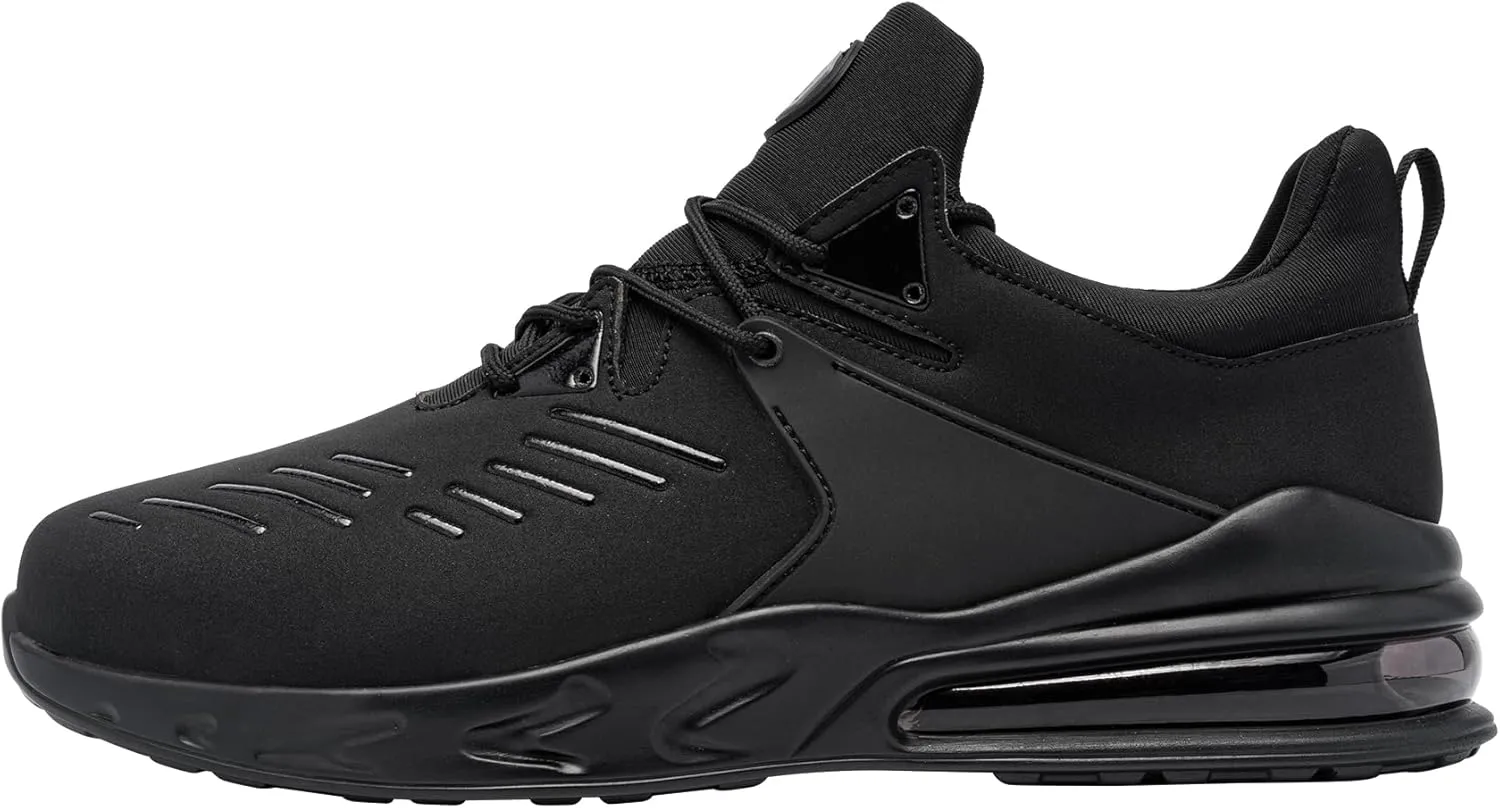 LARNMERN Steel Toe Shoes for Men Waterproof Slip Resistant Work Sneakers Athletic Durable Lightweight Comfortable Water Resistant Indestructible Construction Tennis Air Cushion