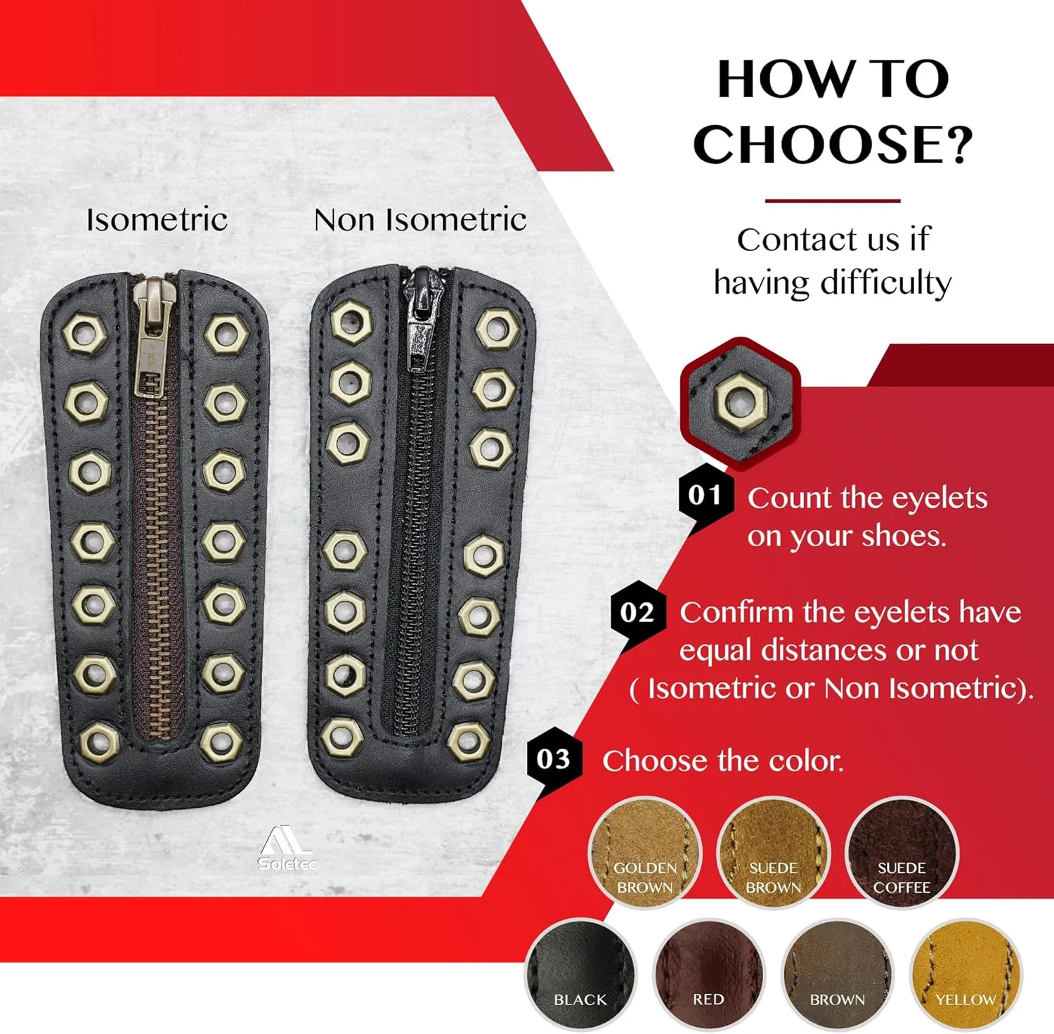 Leather Lace-in Boot Zipper Inserts for All Brands, Tieless Shoe Laces